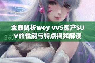 全面解析wey vv5国产SUV的性能与特点视频解读