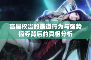 高层权贵的霸道行为与强势掠夺背后的真相分析