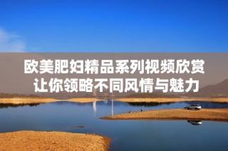 欧美肥妇精品系列视频欣赏 让你领略不同风情与魅力
