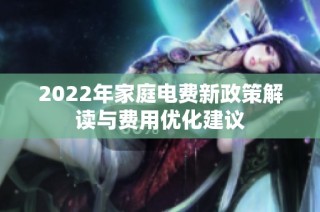 2022年家庭电费新政策解读与费用优化建议