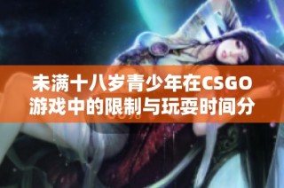 未满十八岁青少年在CSGO游戏中的限制与玩耍时间分析