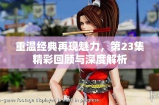 重温经典再现魅力，第23集精彩回顾与深度解析