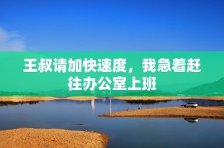 王叔请加快速度，我急着赶往办公室上班