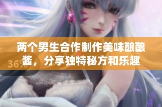 两个男生合作制作美味酿酿酱，分享独特秘方和乐趣