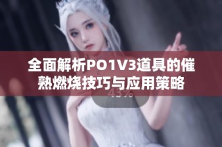 全面解析PO1V3道具的催熟燃烧技巧与应用策略