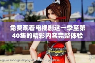 免费观看电视剧这一季至第40集的精彩内容完整体验