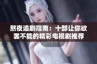 熬夜追剧指南：十部让你欲罢不能的精彩电视剧推荐