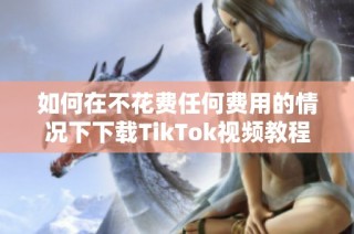 如何在不花费任何费用的情况下下载TikTok视频教程指南