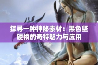 探寻一种神秘素材：黑色坚硬物的奇特魅力与应用