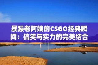 暴躁老阿姨的CSGO经典瞬间：搞笑与实力的完美结合
