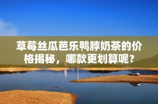 草莓丝瓜芭乐鸭脖奶茶的价格揭秘，哪款更划算呢？