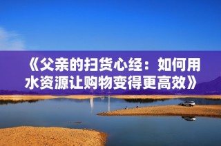 《父亲的扫货心经：如何用水资源让购物变得更高效》