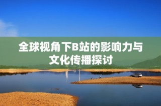 全球视角下B站的影响力与文化传播探讨