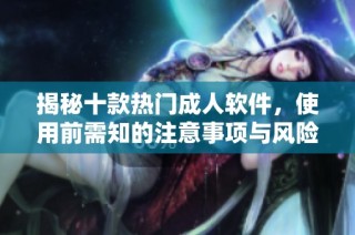 揭秘十款热门成人软件，使用前需知的注意事项与风险