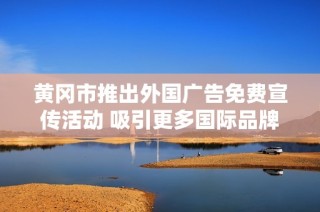 黄冈市推出外国广告免费宣传活动 吸引更多国际品牌入驻
