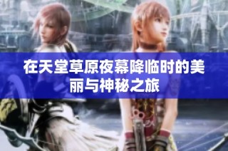 在天堂草原夜幕降临时的美丽与神秘之旅