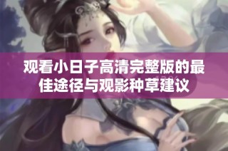 观看小日子高清完整版的最佳途径与观影种草建议