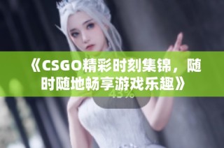 《CSGO精彩时刻集锦，随时随地畅享游戏乐趣》
