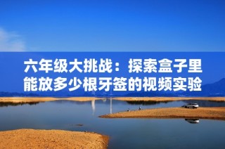 六年级大挑战：探索盒子里能放多少根牙签的视频实验