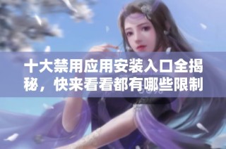 十大禁用应用安装入口全揭秘，快来看看都有哪些限制