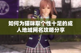 如何为猫咪取个性十足的成人地域网名攻略分享