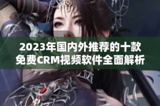 2023年国内外推荐的十款免费CRM视频软件全面解析