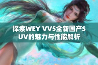 探索WEY VV5全新国产SUV的魅力与性能解析