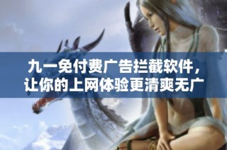九一免付费广告拦截软件，让你的上网体验更清爽无广告