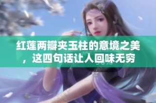 红莲两瓣夹玉柱的意境之美，这四句话让人回味无穷