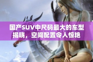 国产SUV中尺码最大的车型揭晓，空间配置令人惊艳