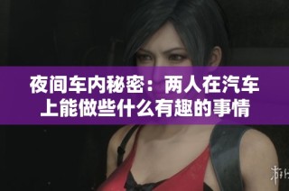 夜间车内秘密：两人在汽车上能做些什么有趣的事情