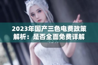 2023年国产三色电费政策解析：是否全面免费详解
