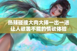 热辣碰撞大肉大捧一出一进让人欲罢不能的情欲体验
