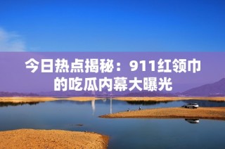 今日热点揭秘：911红领巾的吃瓜内幕大曝光