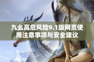九幺高危风险9.1版网页使用注意事项与安全建议