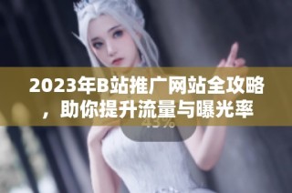 2023年B站推广网站全攻略，助你提升流量与曝光率