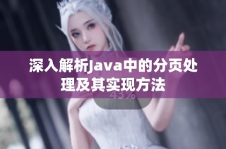 深入解析Java中的分页处理及其实现方法