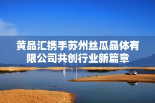 黄品汇携手苏州丝瓜晶体有限公司共创行业新篇章