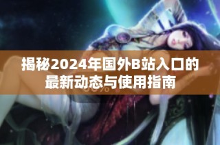揭秘2024年国外B站入口的最新动态与使用指南