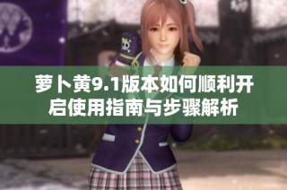 萝卜黄9.1版本如何顺利开启使用指南与步骤解析