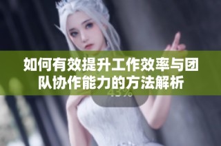 如何有效提升工作效率与团队协作能力的方法解析