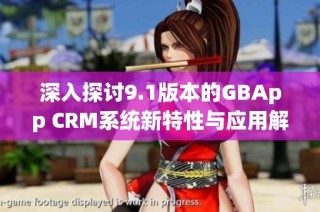 深入探讨9.1版本的GBApp CRM系统新特性与应用解析