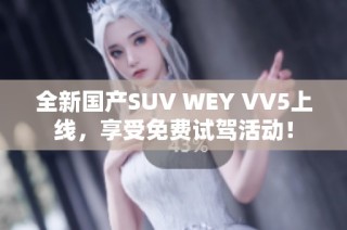 全新国产SUV WEY VV5上线，享受免费试驾活动！