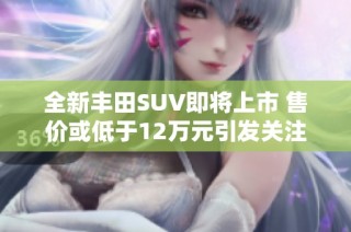 全新丰田SUV即将上市 售价或低于12万元引发关注