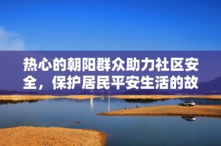 热心的朝阳群众助力社区安全，保护居民平安生活的故事分享