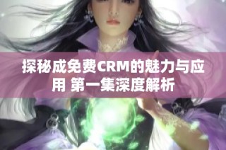 探秘成免费CRM的魅力与应用 第一集深度解析