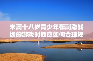 未满十八岁青少年在刺激战场的游戏时间应如何合理规划