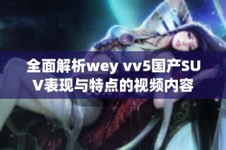全面解析wey vv5国产SUV表现与特点的视频内容
