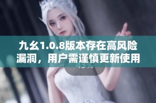 九幺1.0.8版本存在高风险漏洞，用户需谨慎更新使用