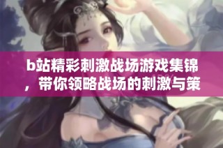 b站精彩刺激战场游戏集锦，带你领略战场的刺激与策略